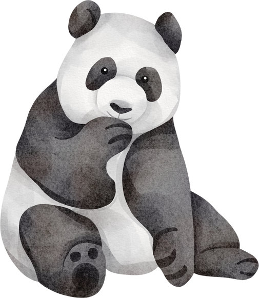 watercolor panda